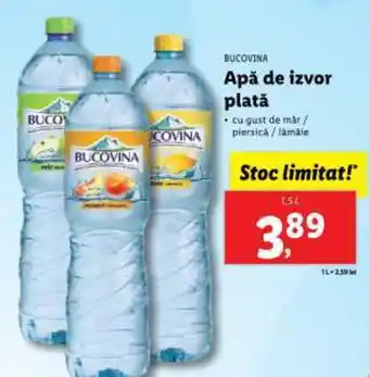 Lidl BUCOVINA Apă de izvor plată Ofertă