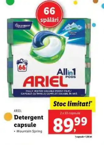 Lidl ARIEL Detergent capsule Ofertă