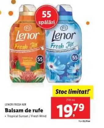 Lidl LENOR FRESH AIR Balsam de rufe Ofertă