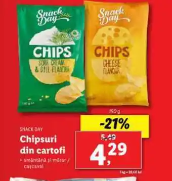 Lidl SNACK DAY Chipsuri din cartofi Ofertă