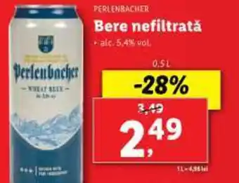 Lidl PERLENBACHER Bere nefiltrată Ofertă