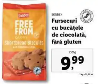 Lidl SONDEY Fursecuri cu bucățele de ciocolată, fără gluten Ofertă