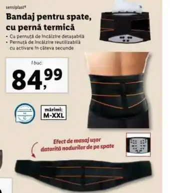 Lidl Bandaj pentru spate, cu pernă termică Ofertă