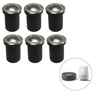 Favi Set de 6 spoturi inteligente de exterior reglabile cu wifi gu10 - delux Ofertă
