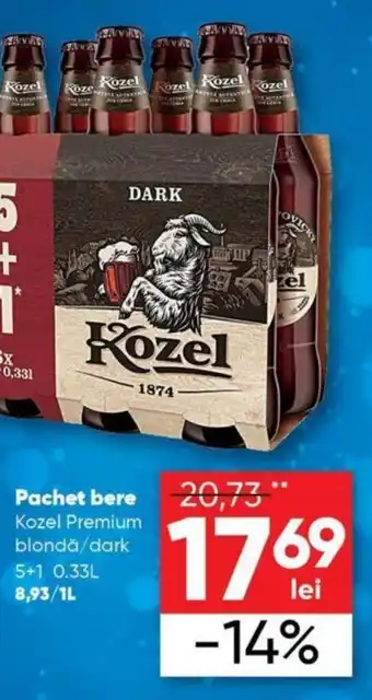 PROFI Pachet bere Kozel Premium blondă/dark Ofertă