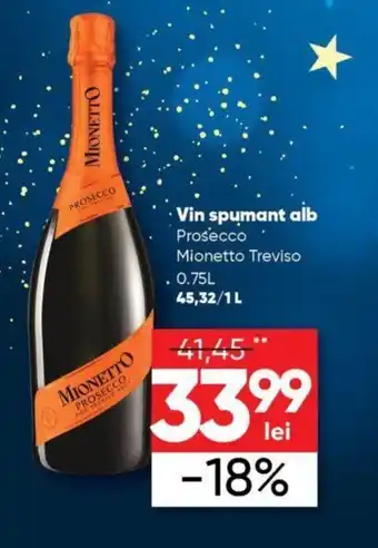 Vin spumant alb Prosecco Mionetto Treviso 0.75L