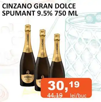 Unicarm CINZANO GRAN DOLCE SPUMANT 9.5% 750 ML Ofertă