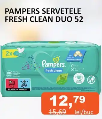 Unicarm PAMPERS SERVETELE FRESH CLEAN DUO 52 Ofertă