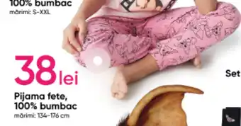 Pepco Pijama fete, 100% bumbac Ofertă