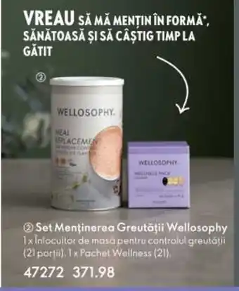 Oriflame Set Menţinerea Greutăţii Wellosophy Ofertă