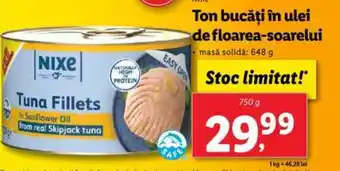 Lidl Ton bucăţi în ulei de floarea-soarelui Ofertă