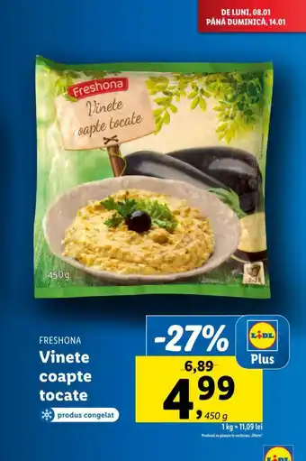 Lidl FRESHONA Vinete coapte tocate Ofertă