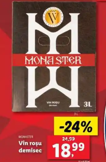 Lidl MONASTER Vin roşu demisec Ofertă