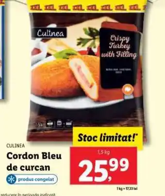 Lidl CULINEA Cordon Bleu de curcan Ofertă