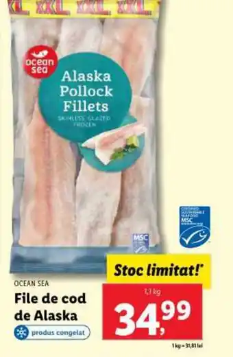 Lidl OCEAN SEA File de cod de Alaska Ofertă