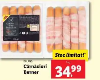 Lidl DULANO Cârnăciori Berner Ofertă