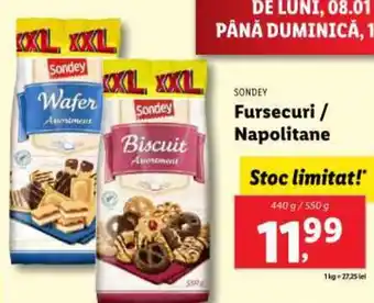 Lidl SONDEY Fursecuri / Napolitane Ofertă