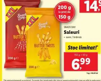 Lidl SNACK DAY Saleuri Ofertă