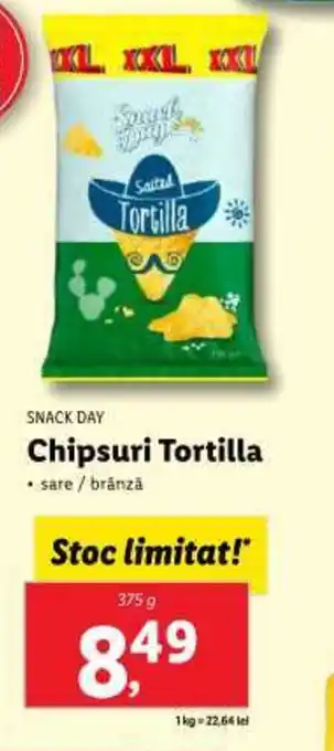 Lidl SNACK DAY Chipsuri Tortilla Ofertă