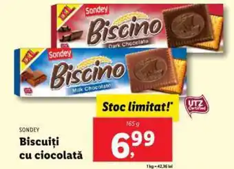 Lidl SONDEY Biscuiţi cu ciocolată Ofertă