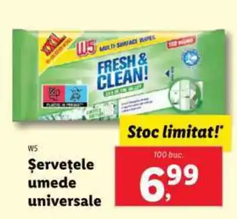 Lidl W5 Şerveţele umede universale Ofertă