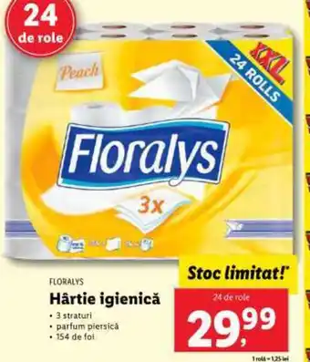 Lidl FLORALYS Hârtie igienică Ofertă