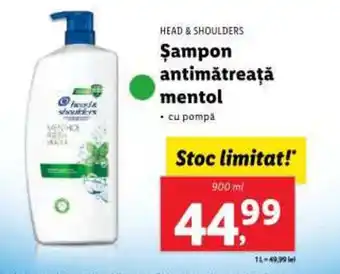 Lidl HEAD & SHOULDERS Şampon antimătreaţă mentol Ofertă