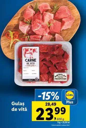 Lidl Gulaş de vită Ofertă