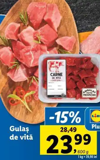 Lidl Gulaş de vită Ofertă
