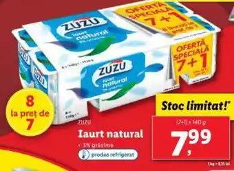 Lidl ZUZU Iaurt natural Ofertă