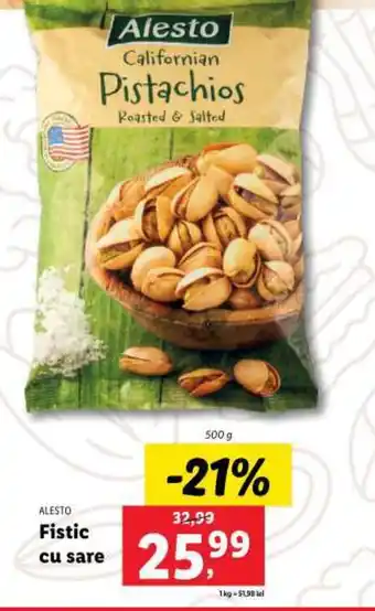 Lidl ALESTO Fistic cu sare Ofertă