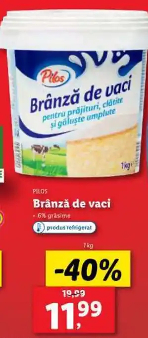 Lidl PILOS Brânză de vaci Ofertă