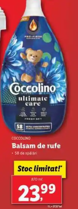 Lidl COCCOLINO Balsam de rufe Ofertă