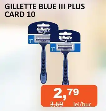 Unicarm GILLETTE BLUE III PLUS CARD 10 Ofertă