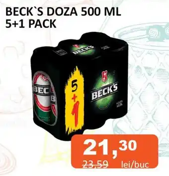 Unicarm BECK'S DOZA 500 ML 5+1 PACK Ofertă