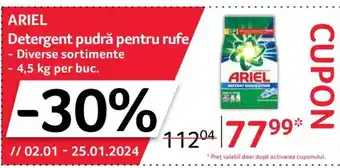 Selgros ARIEL Detergent pudră pentru rufe Ofertă