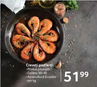 Selgros Creveţi prefierți Ofertă