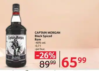 Selgros CAPTAIN MORGAN Black Spiced Rom Ofertă