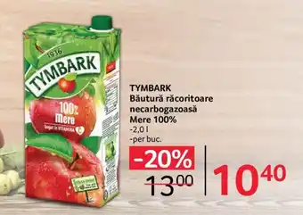 Selgros TYMBARK Băutură răcoritoare necarbogazoasă Mere 100% Ofertă