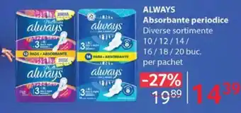 Selgros ALWAYS Absorbante periodice Ofertă