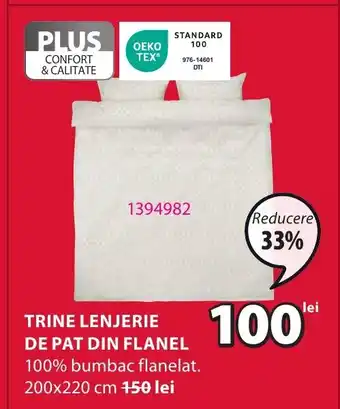 JYSK TRINE LENJERIE DE PAT DIN FLANEL Ofertă