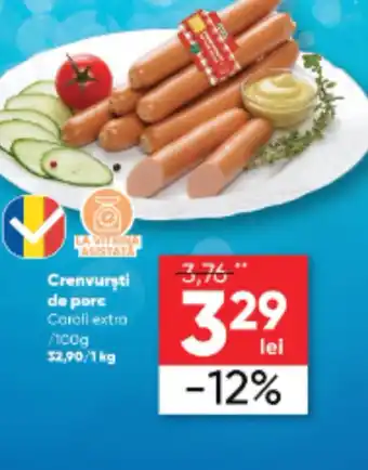 PROFI Crenvursti de porc Caroli Ofertă
