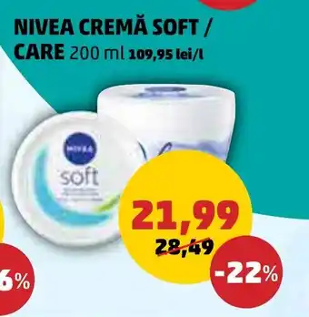 Penny NIVEA CREMĂ SOFT / CARE 200 ml Ofertă
