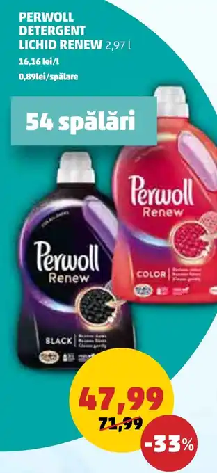 Penny PERWOLL DETERGENT LICHID RENEW Ofertă