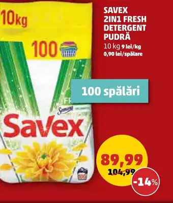 Penny SAVEX 2IN1 FRESH DETERGENT PUDRĂ Ofertă