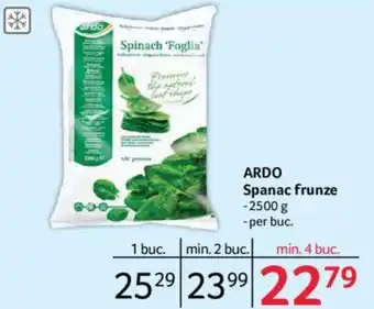 Selgros ARDO Spanac frunze Ofertă