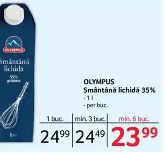 Selgros OLYMPUS Smântână lichidă 35% Ofertă