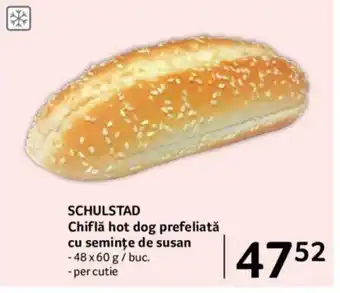 SCHULSTAD Chiflă hot dog prefeliată cu semințe de susan
