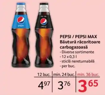 Selgros PEPSI / PEPSI MAX Băutură răcoritoare carbogazoasă Ofertă