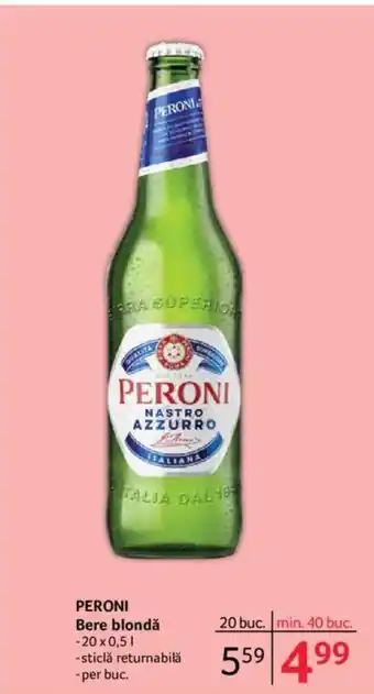 Selgros PERONI Bere blondă Ofertă